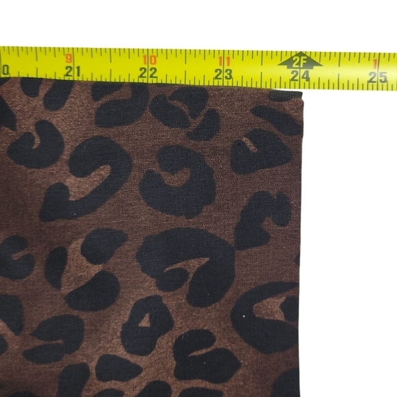 Kasper ASL Blazer Size 10 Brown Black Leopard Print Flap Front Pockets 4 Button - Picture 9 of 10